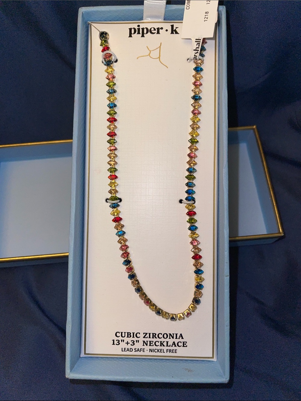 Piper K Multi Color Cubic Zirconia Necklace
